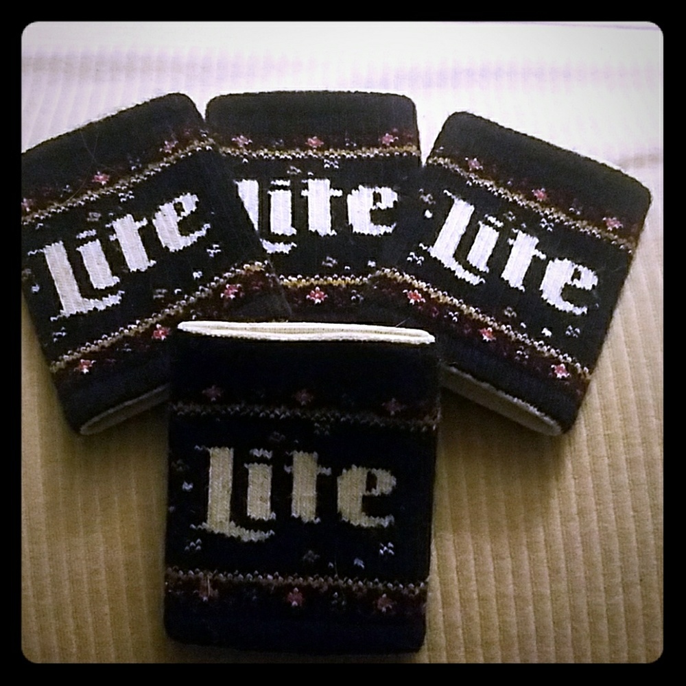miller lite sweater koozies